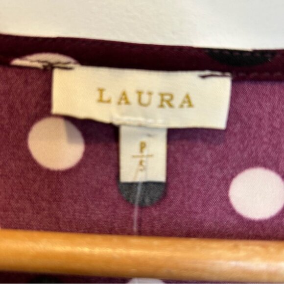 LAURA Polka Dot Elbow Sleeve Top Porto - Picture 5 of 8